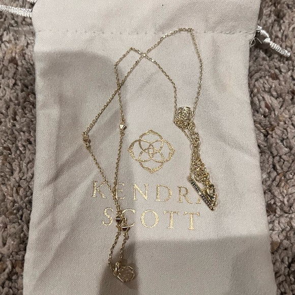 Kendra Scott Nola gold iridescent drusy necklace - Picture 2 of 2